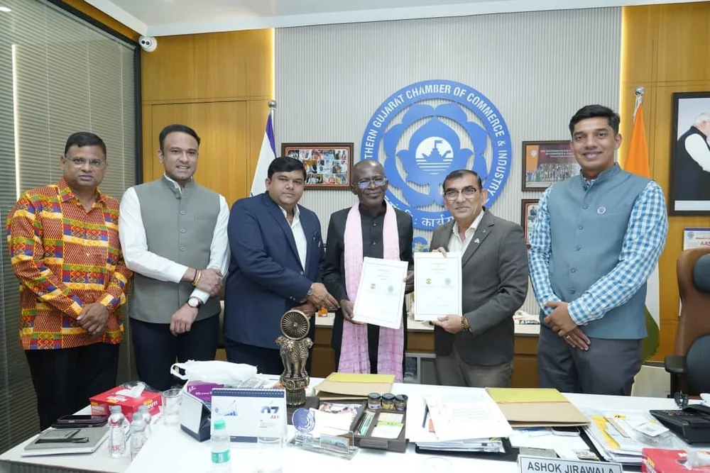 Ghana's High Commissioner to India Strengthens Trade Relations with Visit to Southern Gujarat Chamber